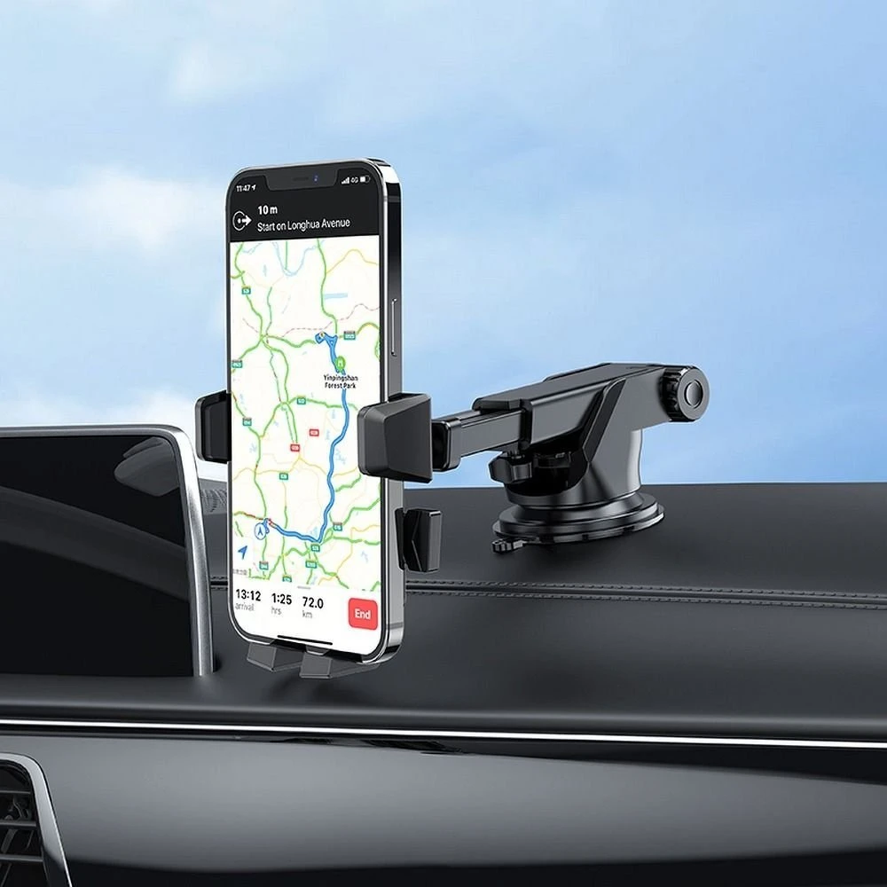 Automobilinis telefono aplankas Hoco priekinis stiklas CA83 juodas