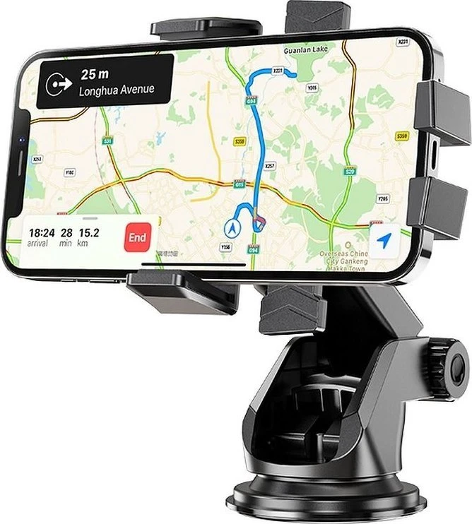 Automobilinis telefono aplankas Hoco priekinis stiklas CA83 juodas