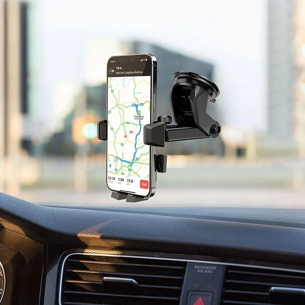 Automobilinis telefono aplankas Hoco priekinis stiklas CA83 juodas