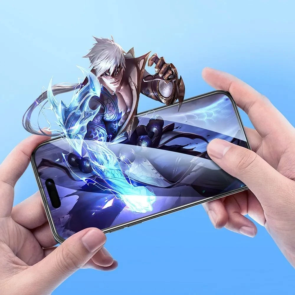 Grūdintas stiklas iPhone 15 PRO Hoco HD 5D Guardian skydelis 10 vnt. G14 juodas