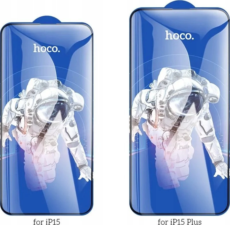 Grūdinto stiklo iPhone 15 PLUS / 16 PLUS Hoco HD 5D Guardian apsauginis stiklas 10 vnt. G14 juodas