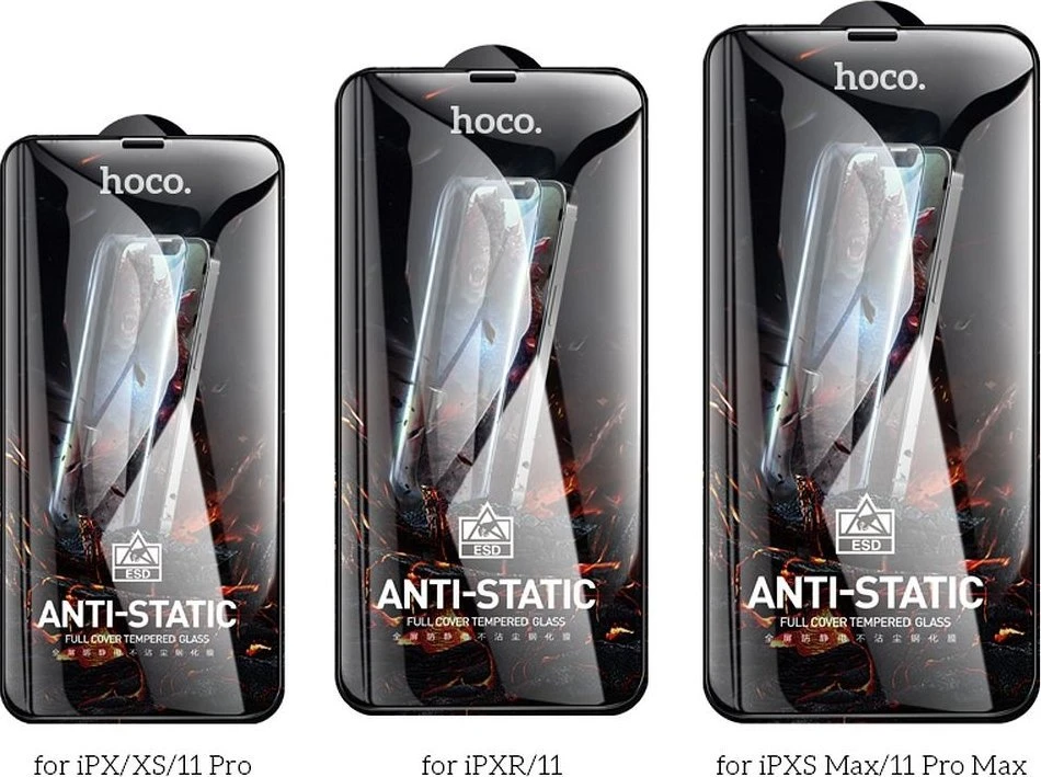 Grūdintas stiklas iPhone X / XS / 11 PRO Hoco HD antistatinis 25 vnt. G10