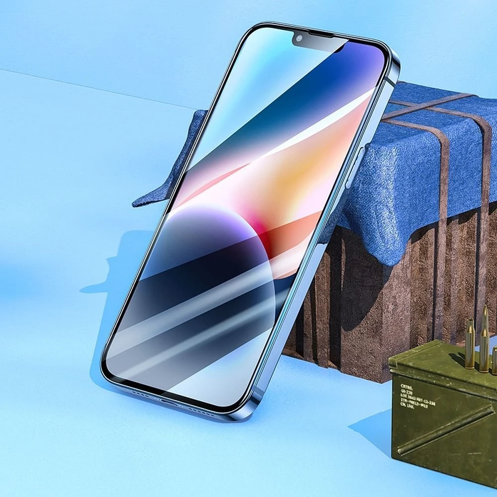 Grūdintas stiklas iPhone 14 PLUS / 13 PRO MAX Hoco HD antistatinis 25 vnt. G10