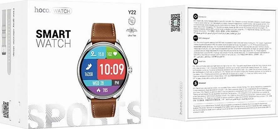 Išmanusis laikrodis Hoco 1,43" AMOLED with call function Y22 sidabrinis
