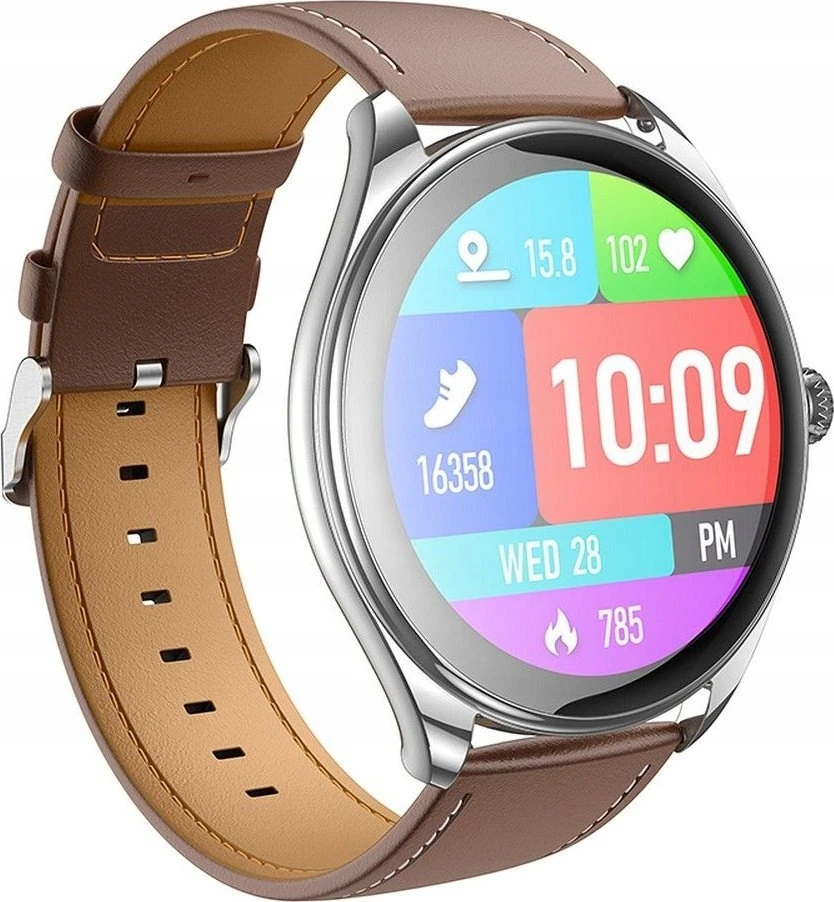Išmanusis laikrodis Hoco 1,43" AMOLED with call function Y22 sidabrinis
