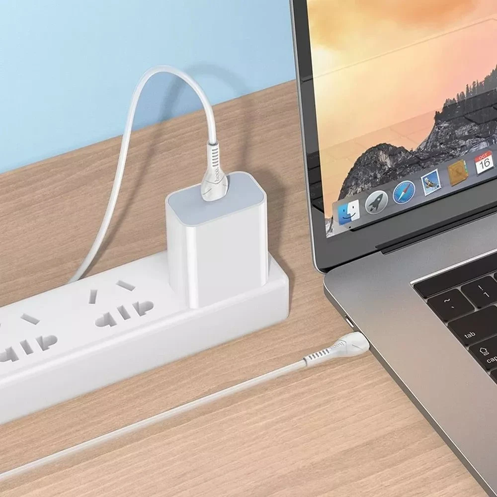 USB C į USB C laidas Hoco PD 60W 1 m X37 baltas