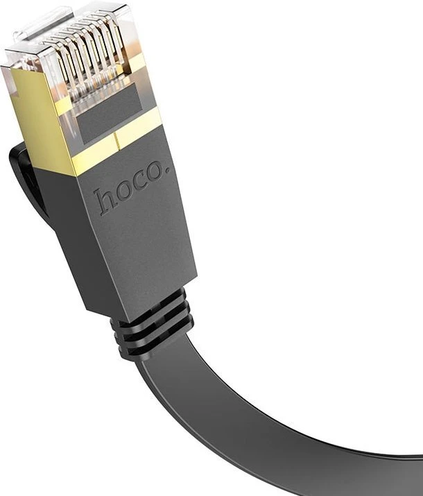 Hoco Kabelis Hoco US07 General pure copper flat network cable(L=1M) Juodas 6931474780683 6931474780683 (6931474780683)