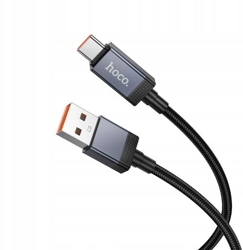 USB A į USB C laidas Hoco 5A su ekranu 1 m X118 juodas