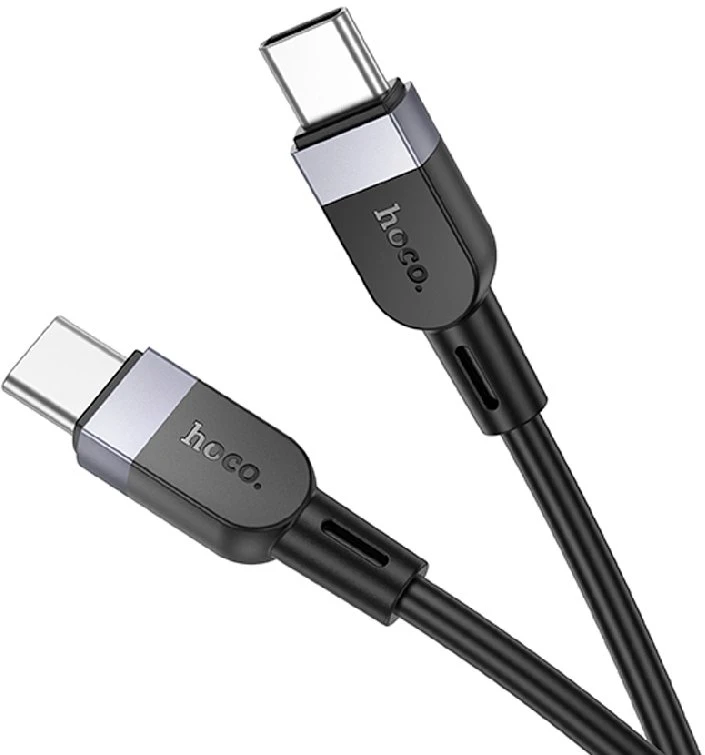 Silicone Cable USB C to USB C Hoco 3A 60W 3 m X109 juodas