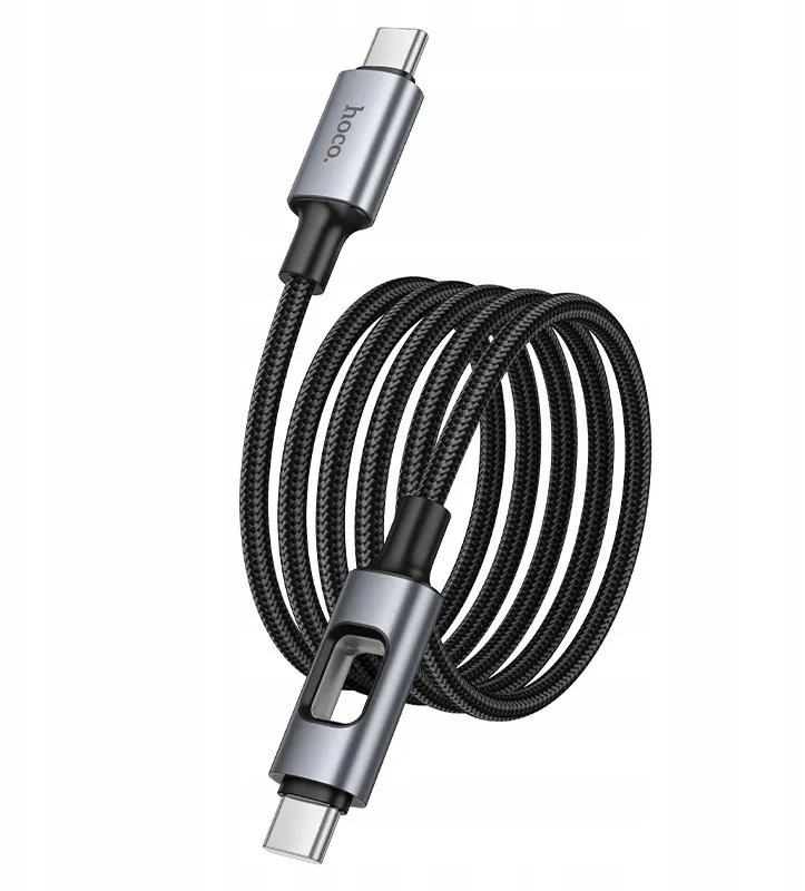 LED Cable USB C to USB C Hoco 3A 60W 1,2 m U144 juodas