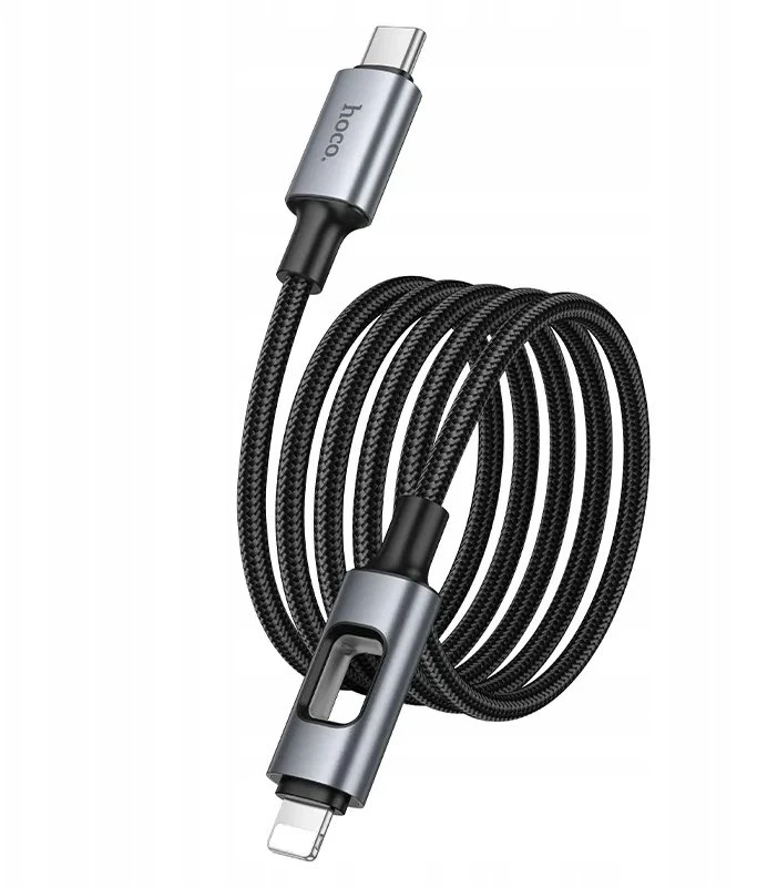 LED laidas USB C - Lightning Hoco PD 27W 1,2 m U144 juodas