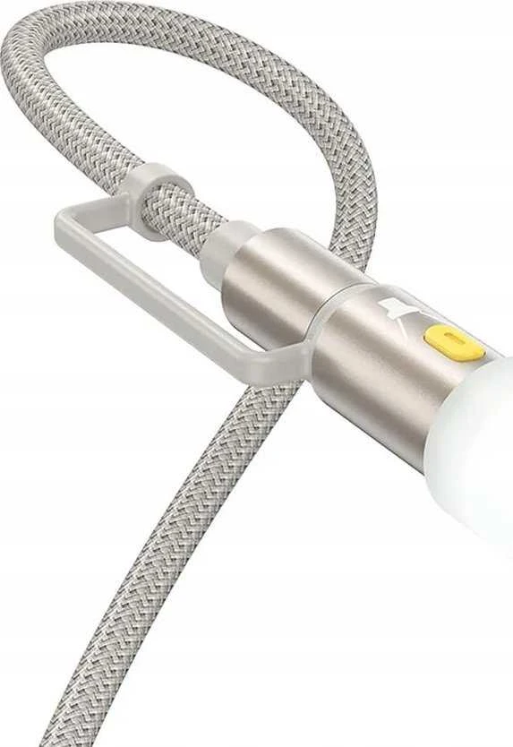 Laidas „viskas viename“ USB C / „Lightning“ į USB C / LED šviesą Hoco PD 3A 60W 1,2 m U138 pilkas