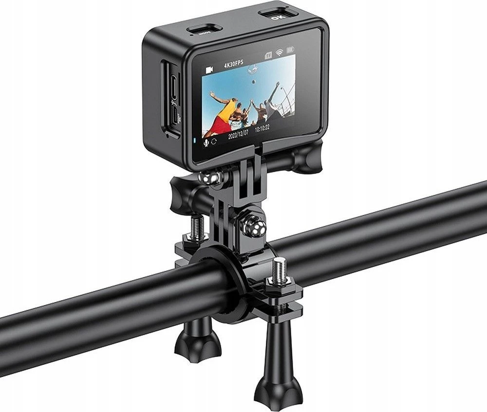 Sportinė kamera Hoco su dviem ekranais 1,3" + 2" 4K/30fps DV101 juodas