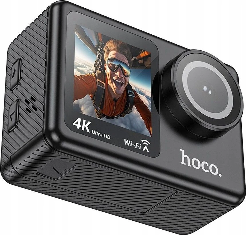 Sportinė kamera Hoco su dviem ekranais 1,3" + 2" 4K/30fps DV101 juodas