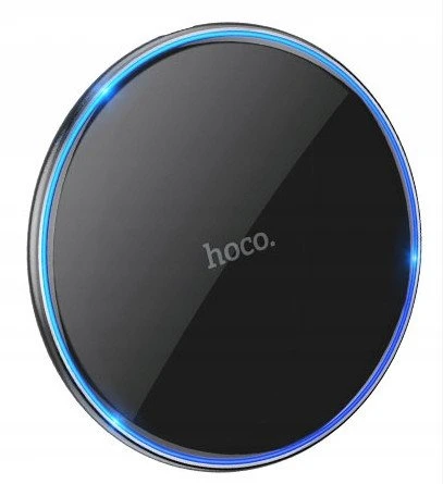 Belaidis įkroviklis Hoco 2A 15W su apšvietimu CW6 PRO juodas