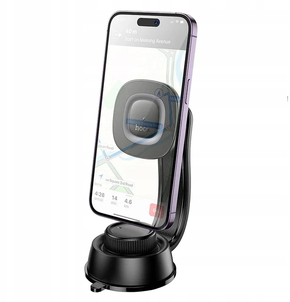 Belaidis telefono laikiklis automobiliui Hoco 15W prietaisų skydeliui HW31 juodas