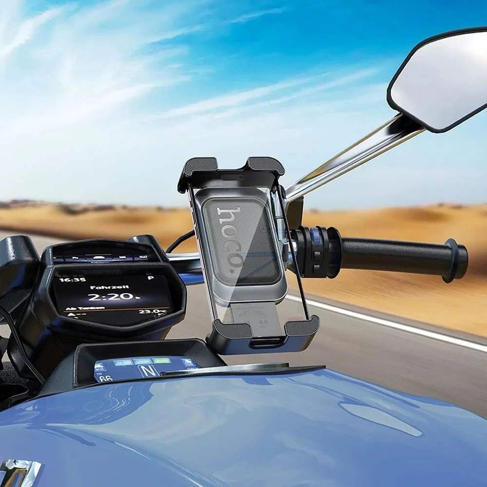 HOCO bike / motorcycle clamp holder for handlebar H82 juodas metal pilka