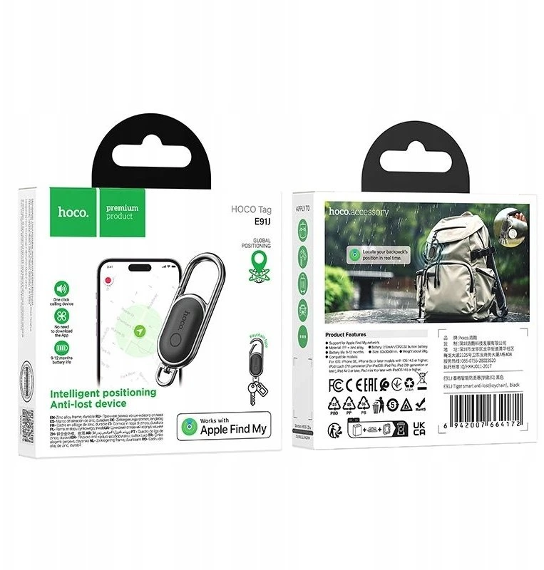 Apple Suderinamas su DCDC2 sekikliu „Find My Hoco E91J“ – juodas