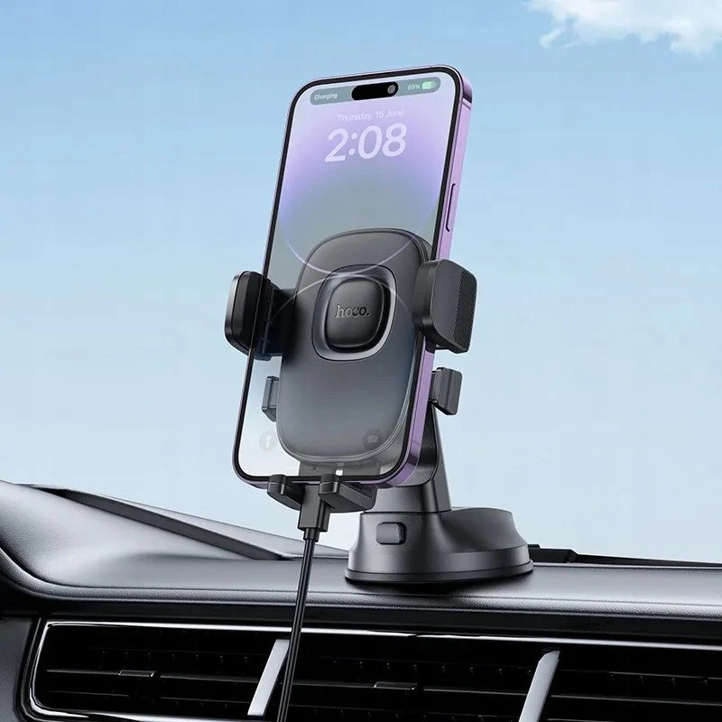 Car phone holder Hoco dashboard H76 juodas