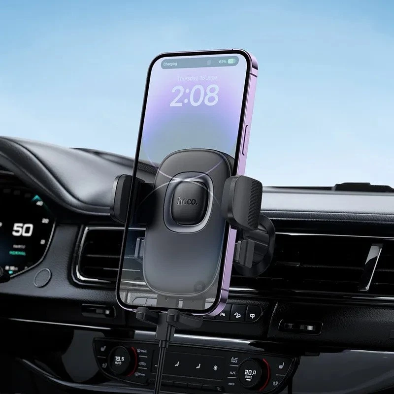 Car phone holder Hoco air vent H75 juodas