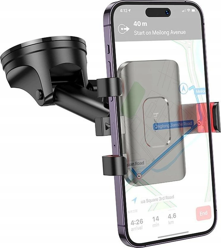 Automobilinis telefono laikiklis Hoco H22 (dashboard/windshield) juodas