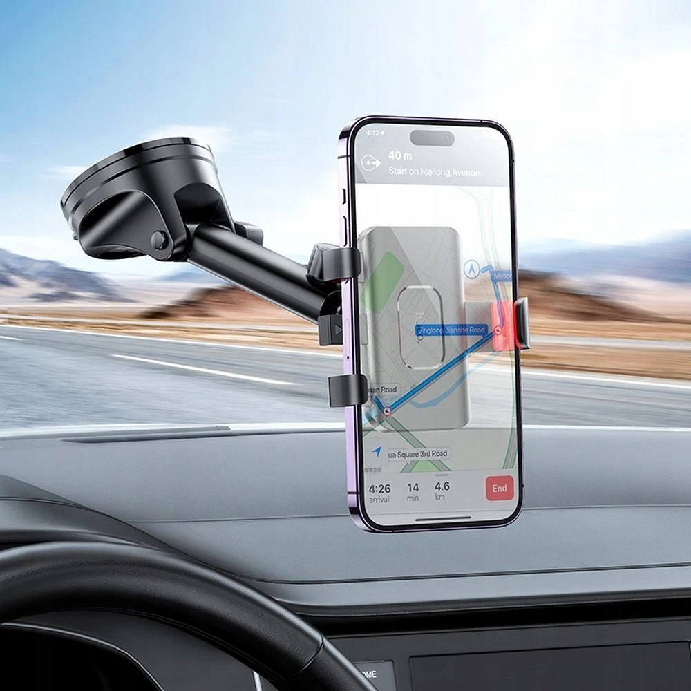 Automobilinis telefono laikiklis Hoco H22 (dashboard/windshield) juodas