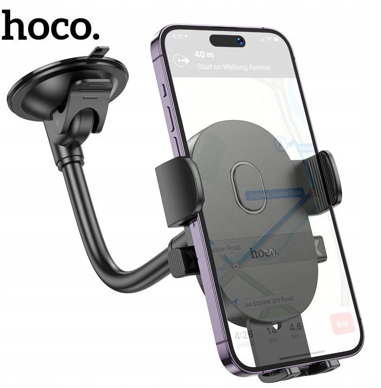 Automobilinis telefono laikiklis Hoco H20 (windshield) juodas
