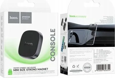 Automobilinis universalus telefono laikiklis Hoco H52 tvirtinamas ant prietaisų skydelio, magnetinis juodas