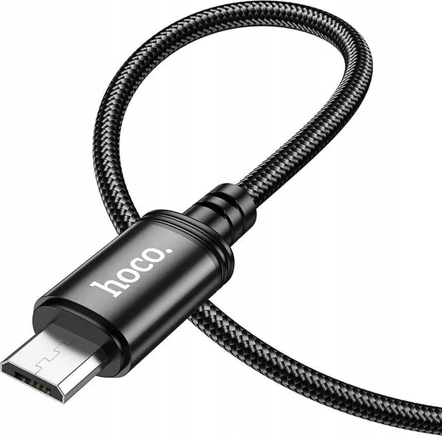 Cable USB A to Micro USB Hoco 2,4A 2 m X89 juodas