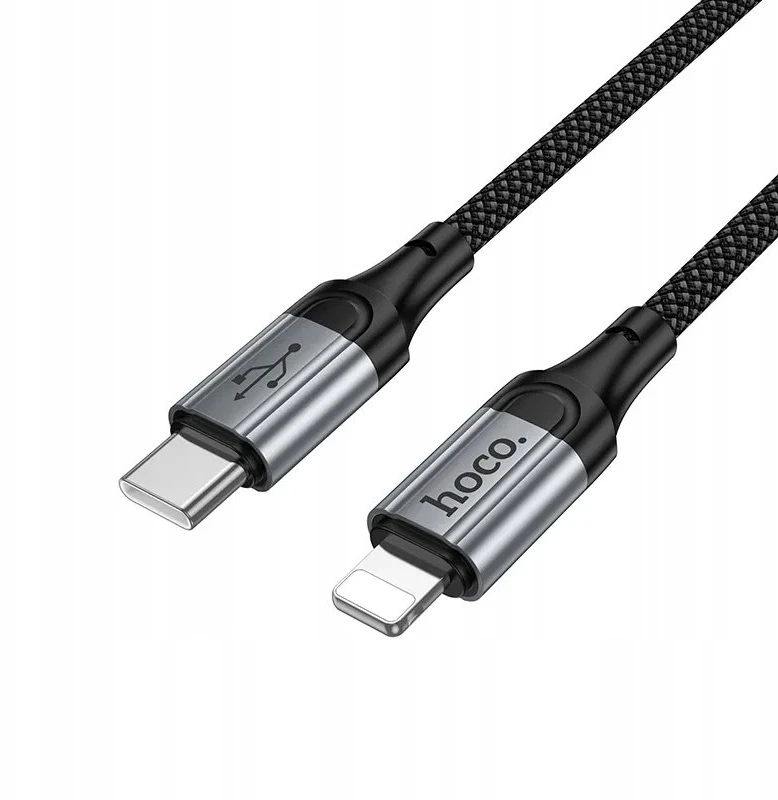 Cable USB A to Lightning Hoco PD 2,4A 1,5 m X121 juodas