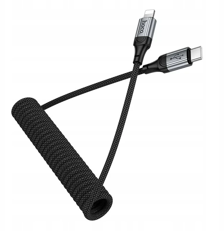 Cable USB A to Lightning Hoco PD 2,4A 1,5 m X121 juodas