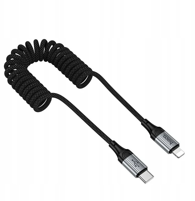 Cable USB A to Lightning Hoco PD 2,4A 1,5 m X121 juodas