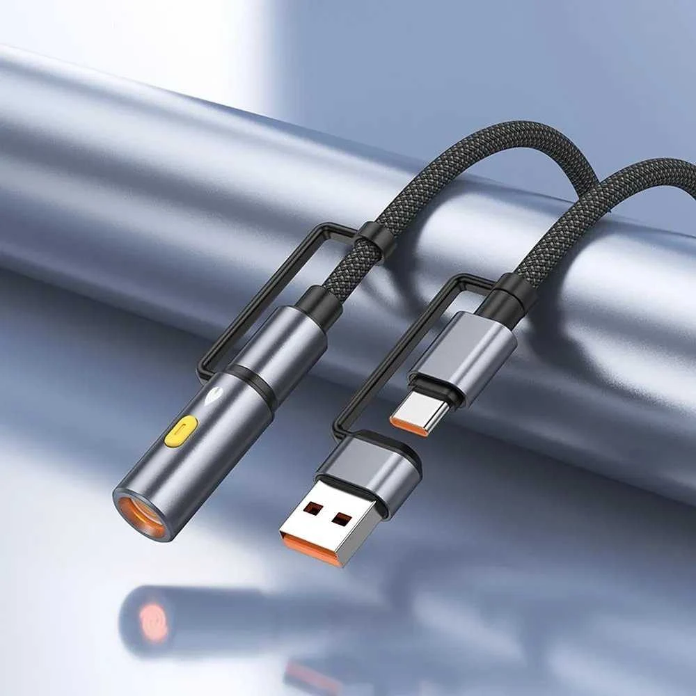 Laidas „viskas viename“ USB A / USB C į USB C / cigarečių žiebtuvėlio jungtis Hoco 3A 60W 1,2 m U138 juodas