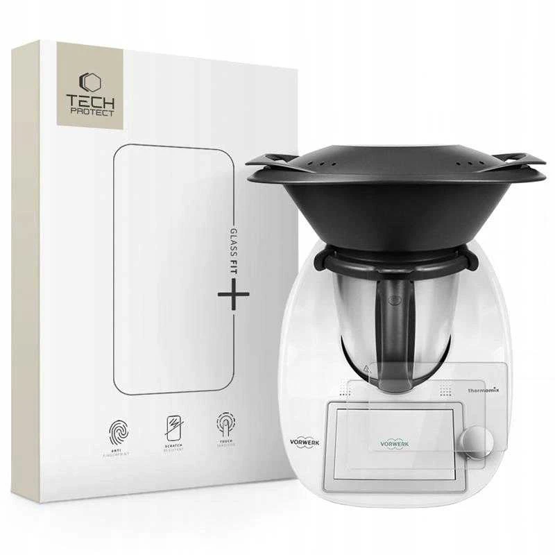 „Tech-Protect Glass Fit+“ 2 grūdinto stiklo paketas, skirtas „Thermomix TM6“ – skaidrus
