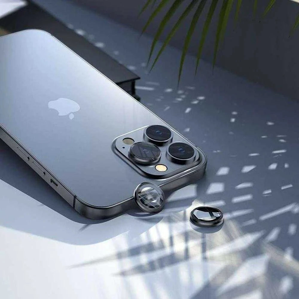 Kameros apsauga Apple iPhone 13 Pro / 13 Pro Max Hofi CamRing Pro+ juodos spalvos