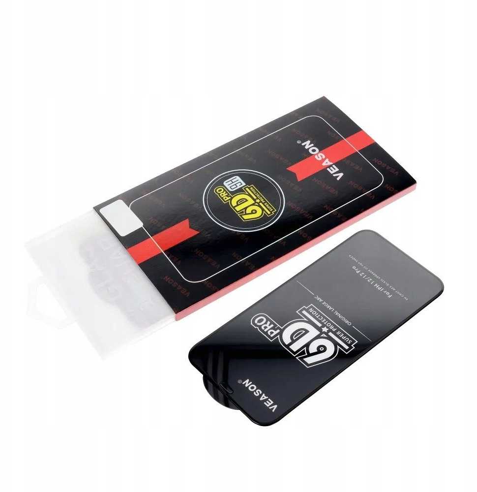 6D Pro Veason Privacy Glass - for Iphone 13 / 16e / 17e (SE 4 2025) juodas