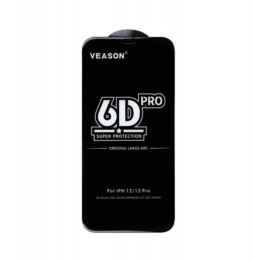 6D Pro Veason Privacy Glass - for Iphone 13 / 16e / 17e (SE 4 2025) juodas