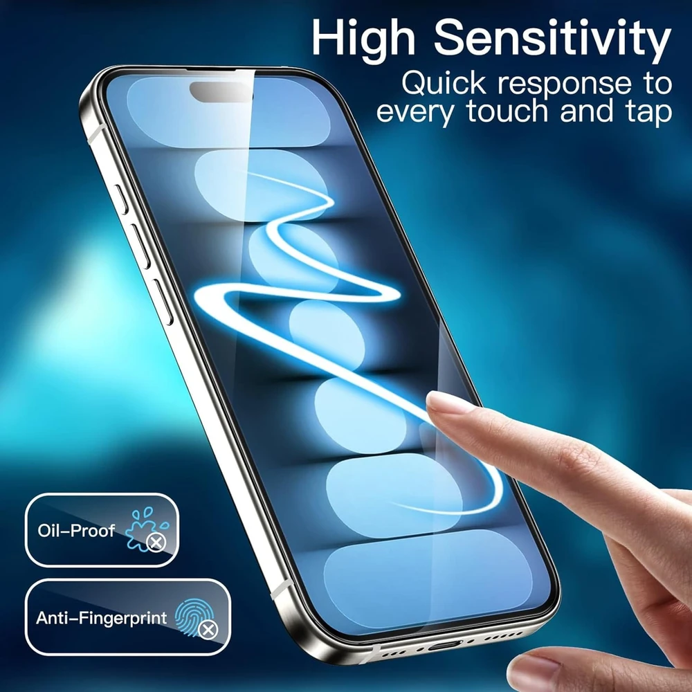 Apsauginis stiklas Apple iPhone 15 Pro Hofi Glass Pro+ juodos spalvos