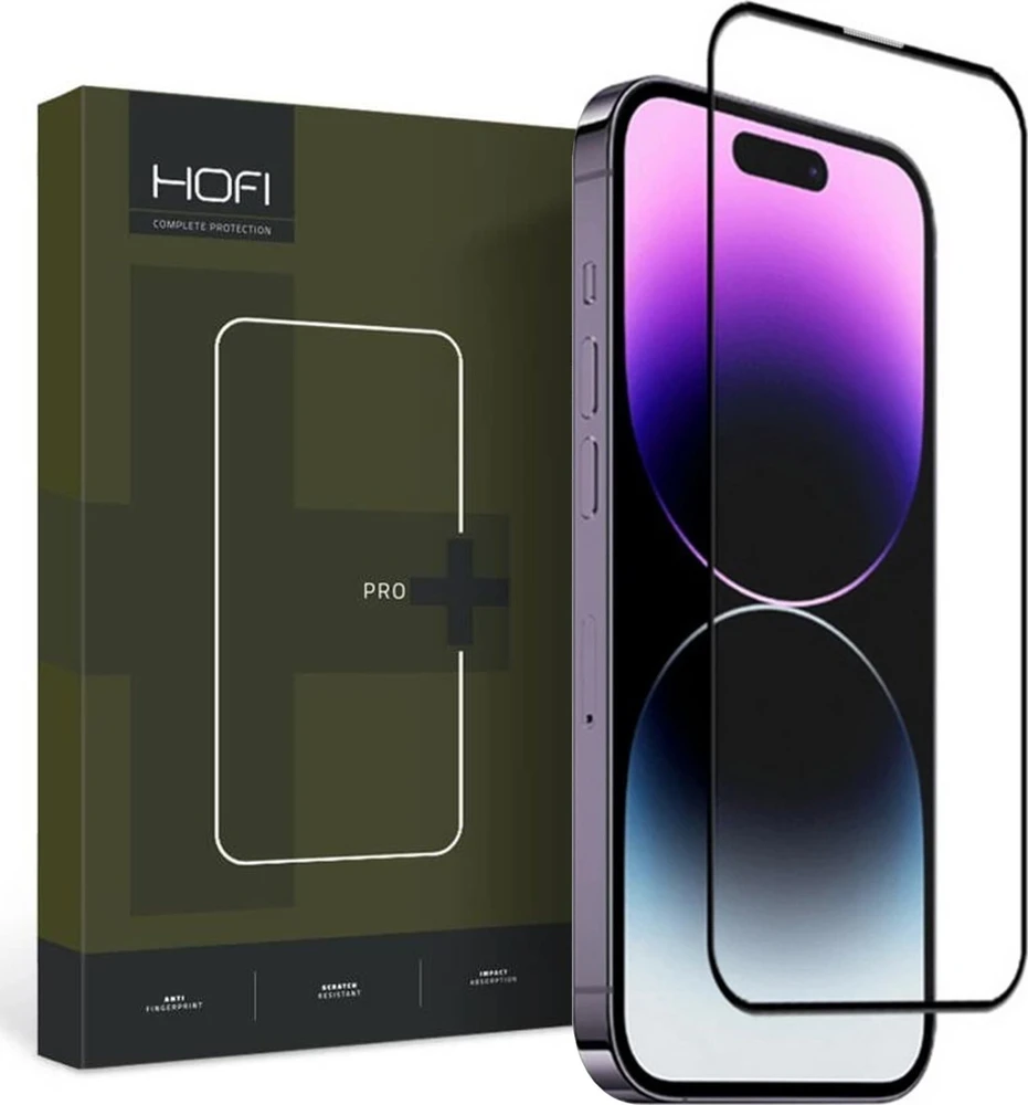 Apsauginis stiklas Apple iPhone 15 Pro Hofi Glass Pro+ juodos spalvos