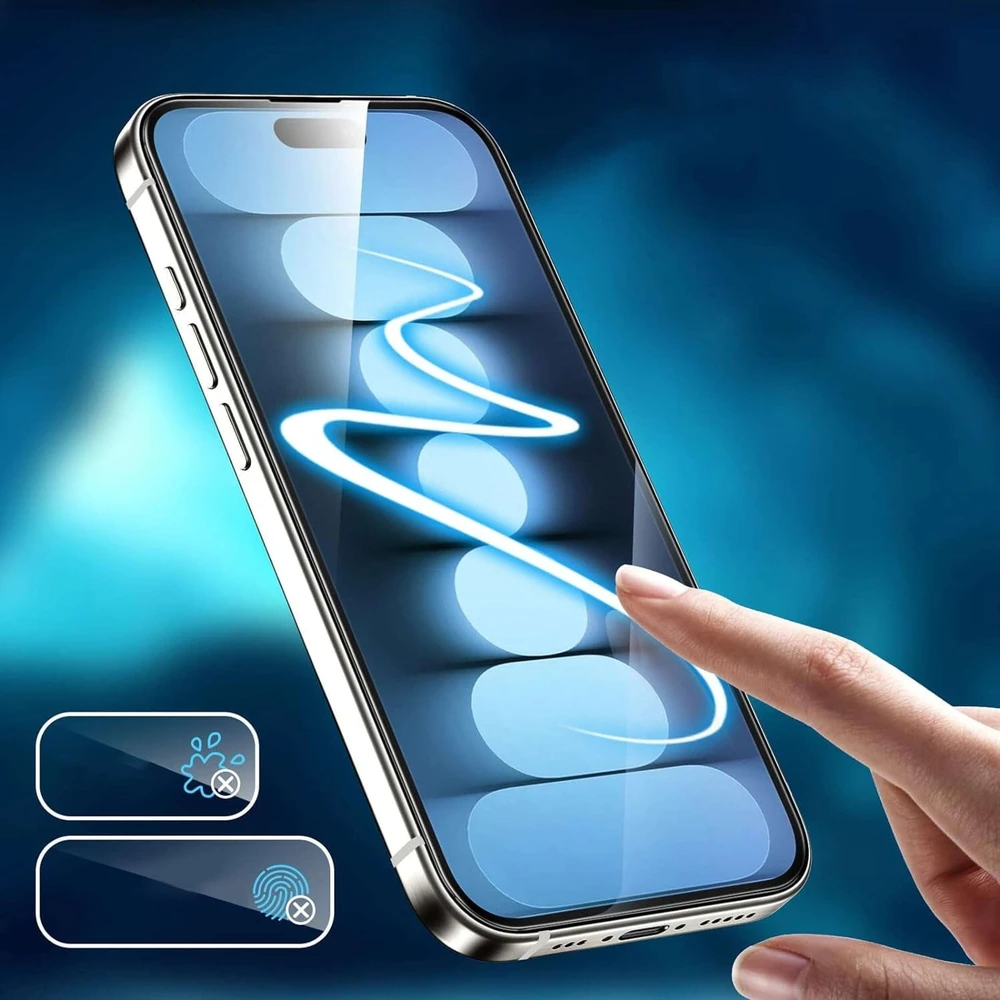 Apsauginis stiklas Apple iPhone 15 Pro Hofi Glass Pro+ juodos spalvos