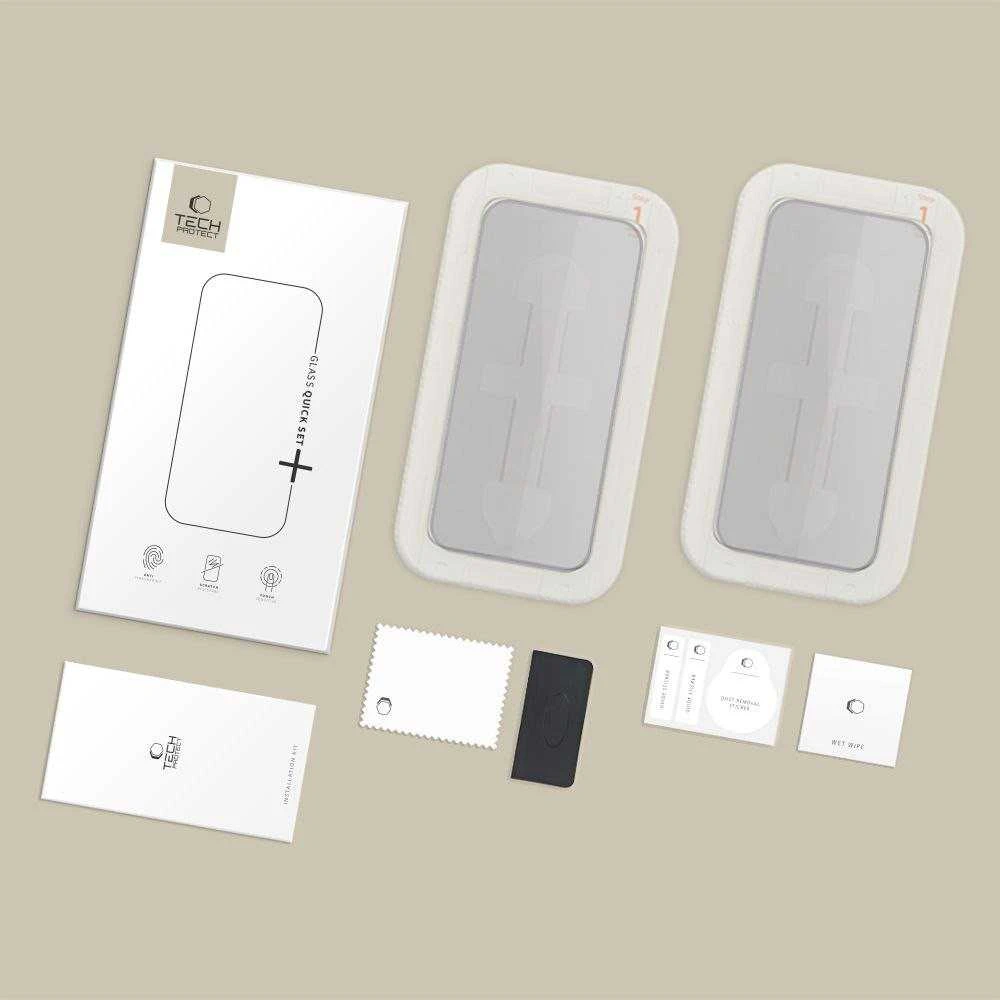 „Tech-Protect Quick Set Spy+“ privatumo stiklų, skirtų „iPhone 12“ / „12 Pro“, 2 vnt. pakuotėje
