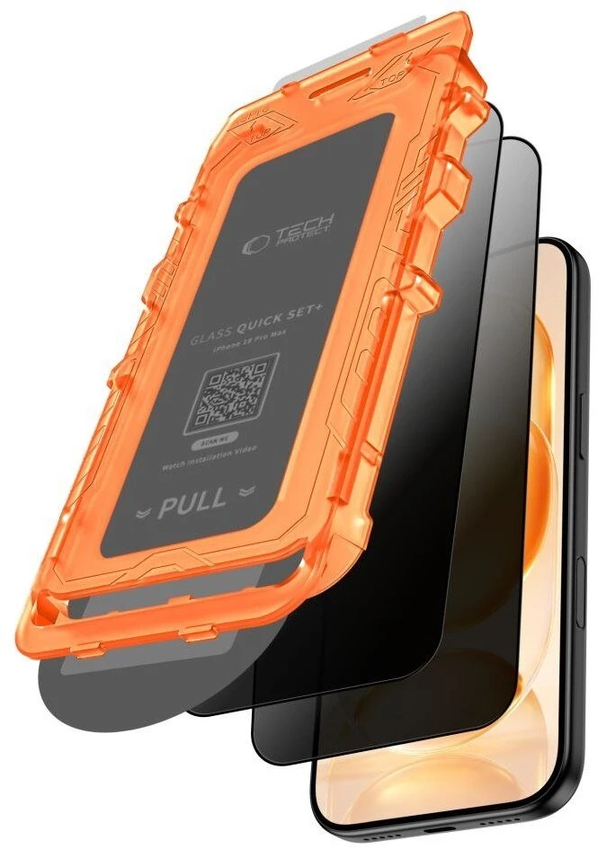Tech-Protect Quick Set Spy+ 2 vnt. privatumo stiklas iPhone 18 Pro