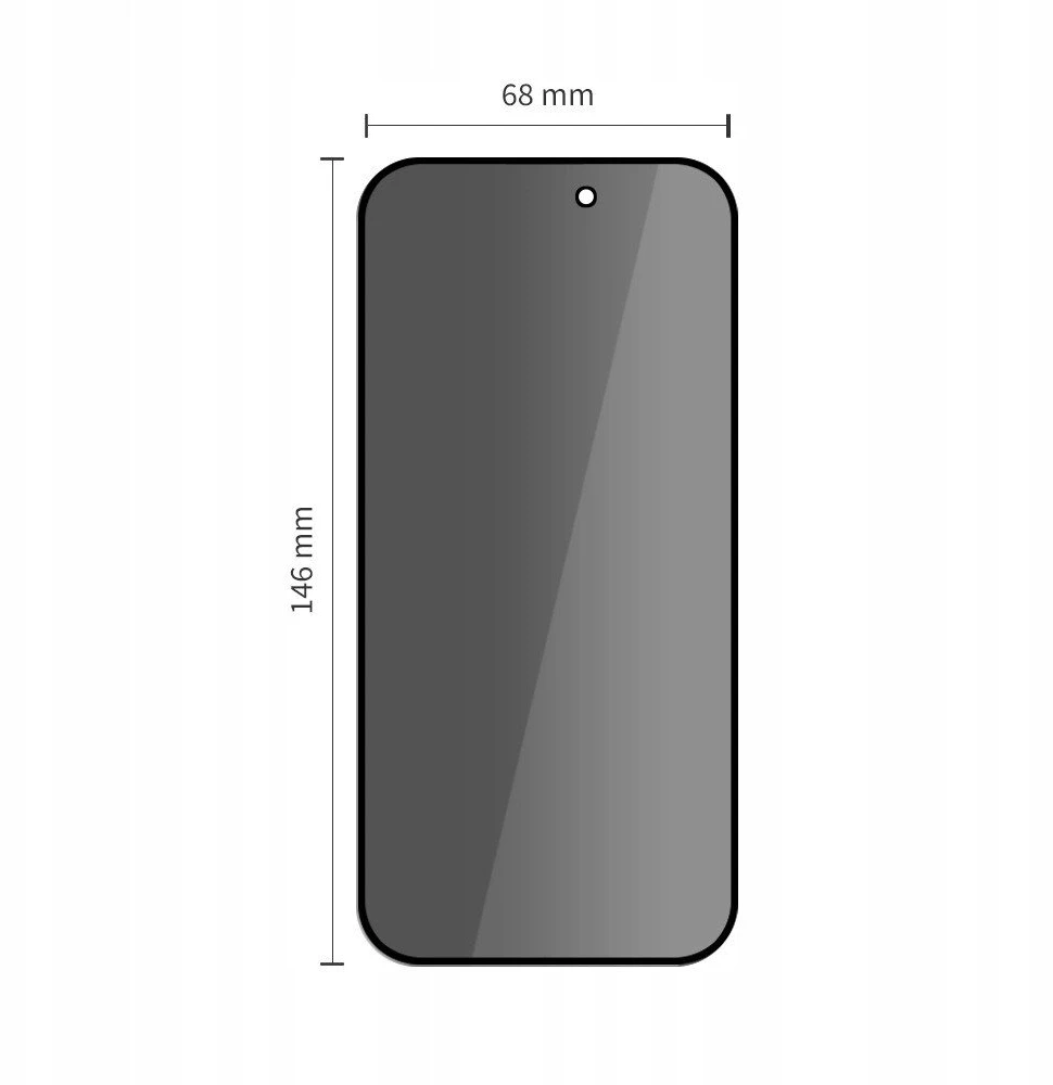 „Tech-Protect Glass Spy+“ 2 vnt. privatumo stiklų, skirtų „iPhone 16 Pro / 17 / 17 Pro“, pakuotė