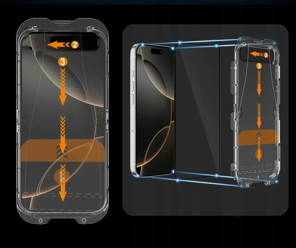„Tech-Protect Quick Set Spy+“ privatumo stiklų, skirtų „iPhone 14 Pro“, 2 vnt. pakuotėje