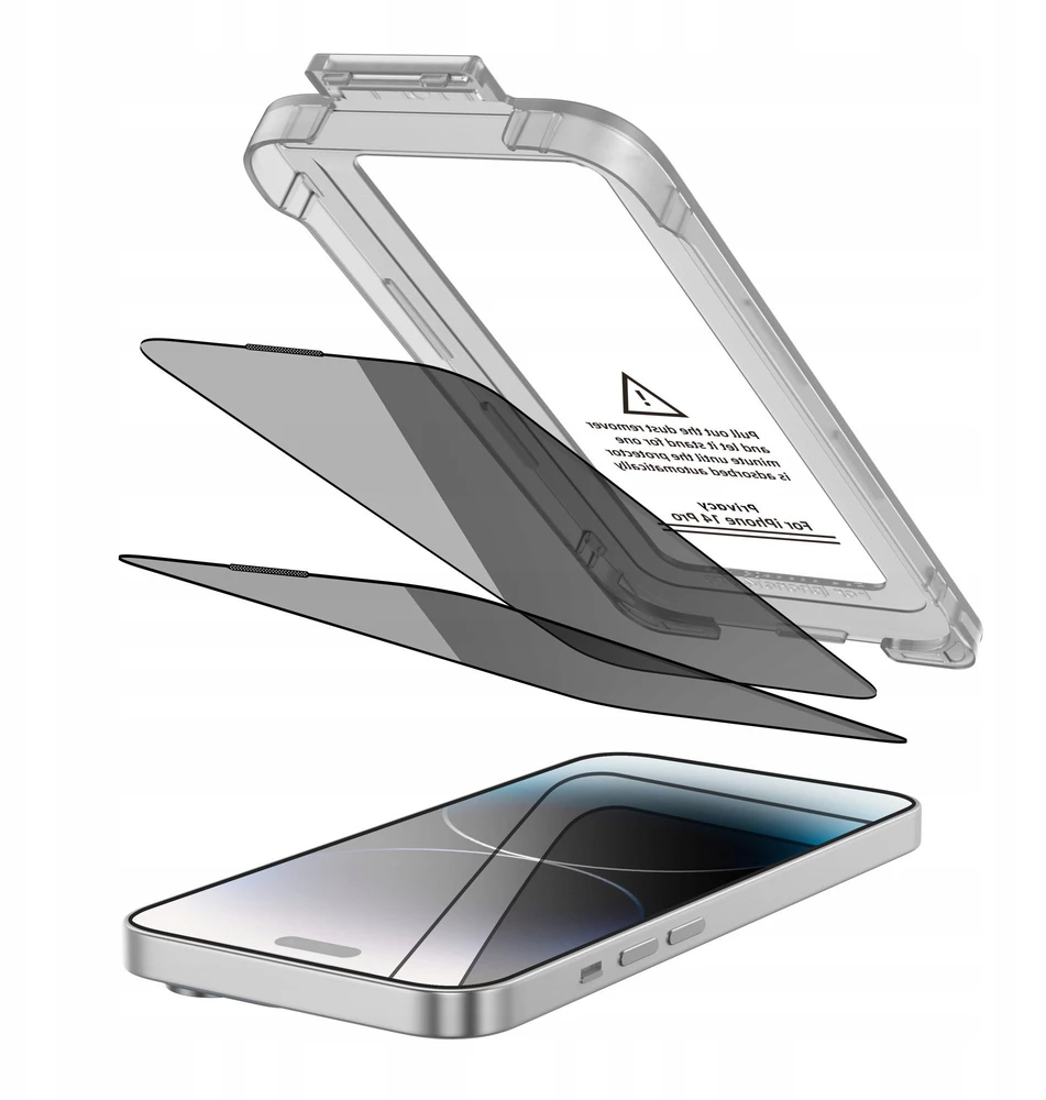 „Tech-Protect Quick Set Spy+“ privatumo stiklų, skirtų „iPhone 14 Pro“, 2 vnt. pakuotėje
