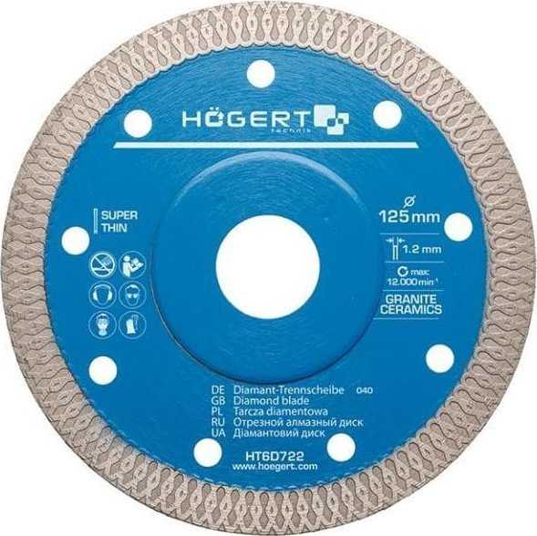 Högert Technik Deimantinis peilis 125 mm keramikai HT6D722