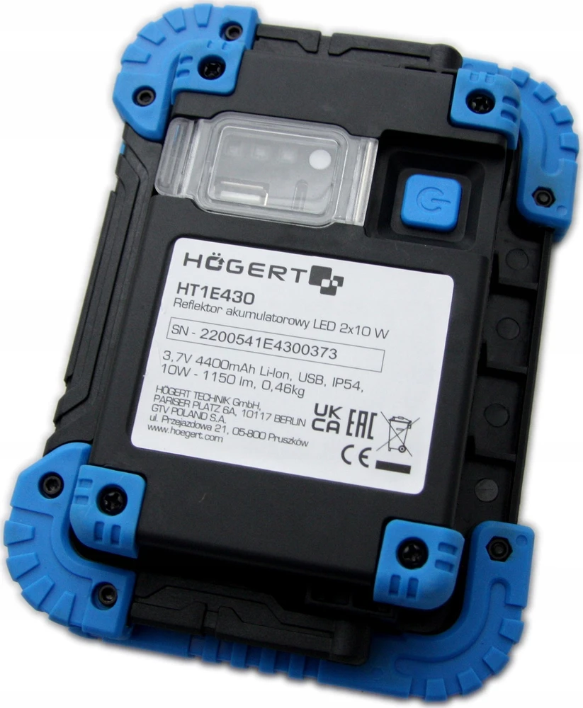 Šviestuvas Hogert HT1E430; 3,7 V; 4,4 Ah akum.