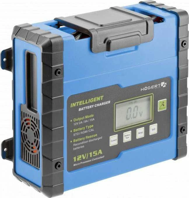 Hogert HT8G613 akumuliatoriaus įkroviklis su LCD ekranu