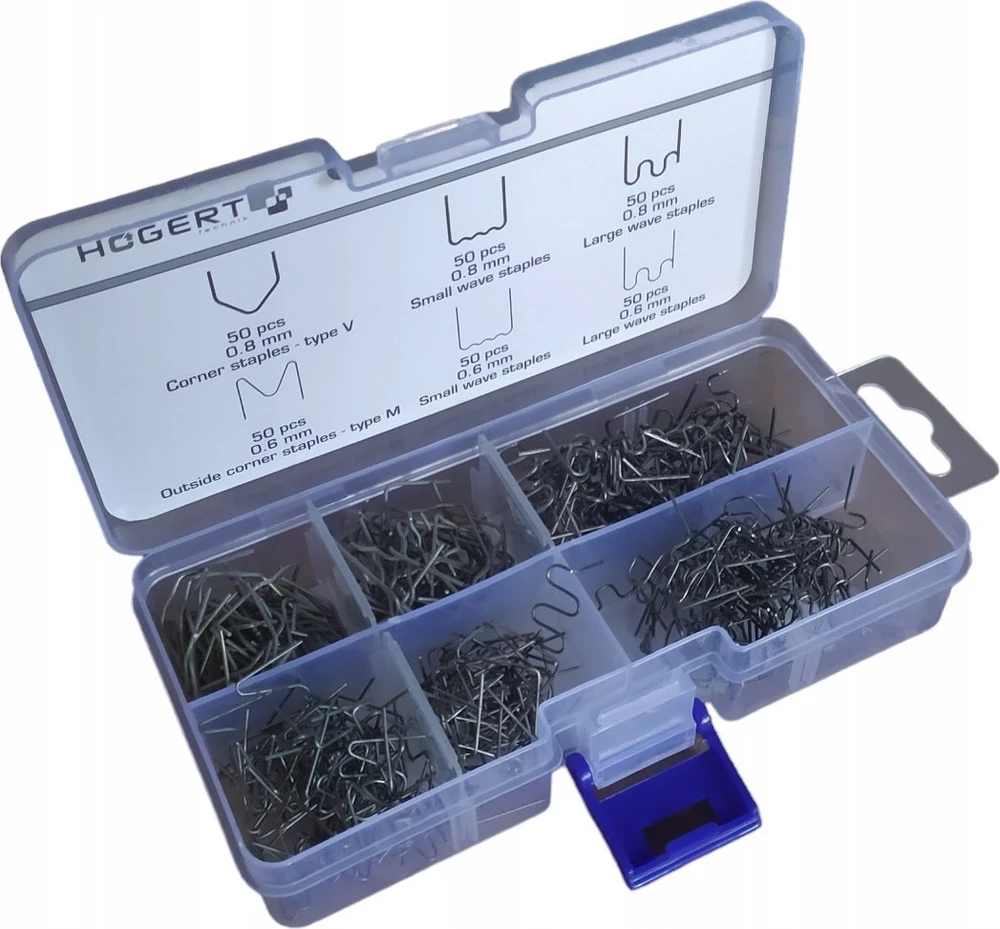 Kabių komplektas plastiko suvirinimo aparatui 300 vnt., Hogert, HT2C082