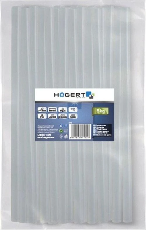 Klijų strypeliai Hogert HT2C135; 11,2x300 mm; 5kg skaidrūs